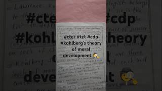 KOHLBERGs Theory of moral development  childdevelopmen pedagogy ctet tet psychology cdp [upl. by Enelad]