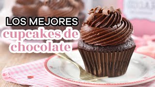 LA MEJOR RECETA QUE NO FALLA DE CUPCAKES DE CHOCOLATE  AnnasPasteleria [upl. by Lyford215]