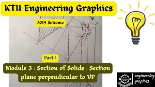 KTU Engineering Graphics Module 3 Part 1  Sections of Solids resting on HP [upl. by Yssirc71]