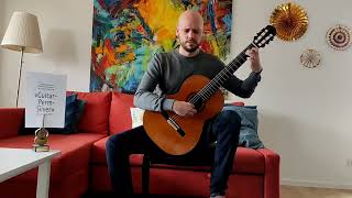 Eduardo Inestal plays Allegro BWV 1003 by JSBach PermGuitarSilver teacher 35 [upl. by Fassold]