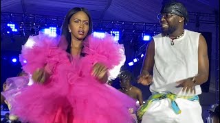 Eddy Kenzo and Sheilah Gashumba dancing to Amaganda in Kigali Rwanda at Bianca Fashion Hub [upl. by Novled44]