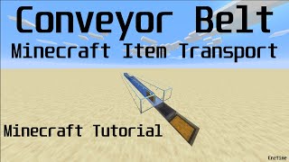 Minecraft Tutorial Conveyor Belt Minecraft Item Transport [upl. by Bernardi]