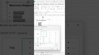 Excelde Maddelendirme nasıl yapılır shorts [upl. by Kaz]