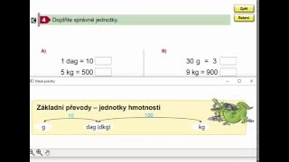 Převody jednotek hmotnosti procvičování  Matýskova matematika 8 díl str 53 cv 4 [upl. by Alag]