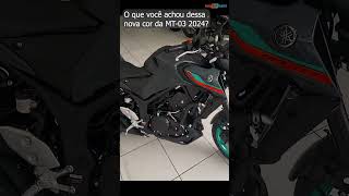 LANÇAMENTO NOVA YAMAHA MT03 2024 CINZA FLUO COM RODAS VERDE [upl. by Earb]