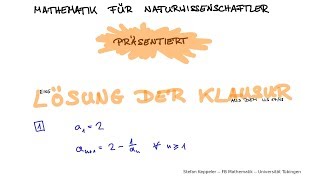 Klausur WS1718  Aufgabe 1  rekursive Folge vollständige Induktion [upl. by Aneehsal]