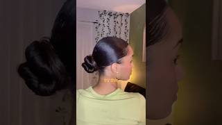 UPGRADE YOUR SLICK BACK BUN ✨protectivehairstyle naturalhairstyles hairstyle hairtutorial [upl. by Shaylyn]