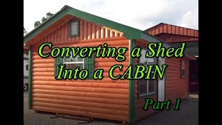 How to Convert a Shed into an Off Grid Cabin [upl. by Dreher]