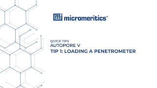 Quick Tips  Autopore V  Loading a Penetrometer [upl. by Aemat]