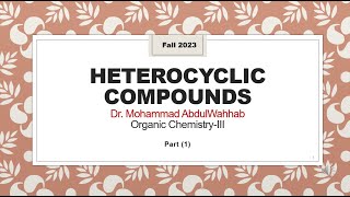 Heterocyclic Compounds Trivial common Names [upl. by Killarney]