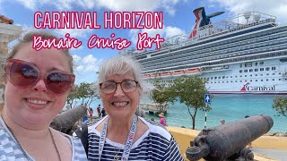 Walking the Bonaire Cruise Port from the Carnival Horizon Shopping Local booths shops amp Pandora [upl. by Margret]