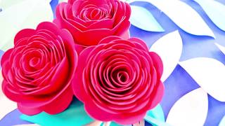 How to make rolled rosette paper flowers [upl. by Ettolrahs]