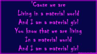 Madonna  Material Girl Lyrics On Screen [upl. by Leopoldine]