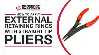 How to Apply External Retaining Rings with Straight Tip Pliers [upl. by Alamak210]