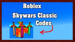 Roblox Skywars Classic Codes  😱 [upl. by Leiru]