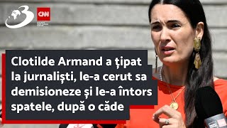 Clotilde Armand a țipat la jurnaliști lea cerut sa demisioneze și lea întors spatele [upl. by Otecina991]