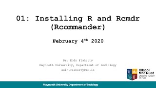 01 How to install R and Rcommander Rcmdr [upl. by Helga]