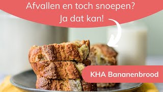 LUCHTIG BANANENBROOD MET HAVERMOUT  Koolhydraatarm recept [upl. by Violette358]