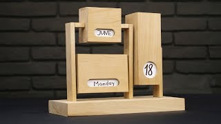 DIY Endless Calendar from Wood [upl. by Bohlin]