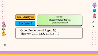 Real Analysis  Lecture 3  English Explanation  Order Properties amp Related Theorems [upl. by Sherri]