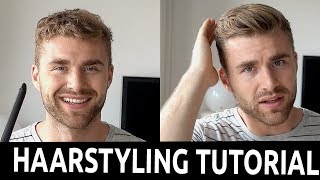 Haarstyling TUTORIAL für Männer bei kurzen Haaren ● HAIRSTYLE [upl. by Gnni]