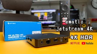 2021年仍不过时且奈飞认证的电视盒子ematic jetstream 4k 支持4K 油管奈飞HDR自适应 Apple TV Atmos [upl. by Shuman]