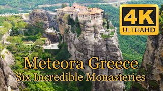 Meteora Greece Six Incredible Monasteries 70 min in 4K [upl. by Libnah534]