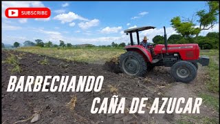 Barbecho de Caña de azucar con tractor massey ferguson 285 [upl. by Mayrim717]