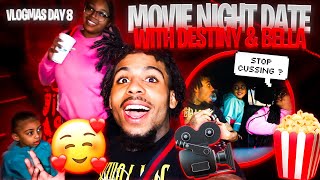 I TOOK DESTINY amp BELLA ON A MOVIE NIGHT DATE🥰😍BELLA KEEPS CUSSING😂‼️Funny😂❤️ [upl. by Nolek]