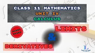 Limits and Derivatives  Class 11 mathematics Calculus NCERT Based [upl. by Anekam]