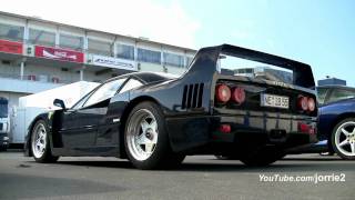 Blue Ferrari F40 with broken headlight  1080p HD [upl. by Hallette]