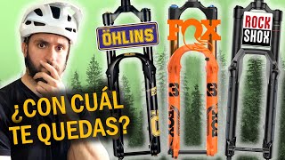 📣 COMPARATIVA de HORQUILLAS DEFINITIVA ⚡️ FOX 38 vs ROCKSHOX ZEB vs OHLINS RXF 38 [upl. by Nelon]