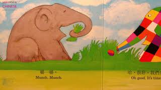 Chinese Story quotElmers Dayquot  Story Book in Chinese Miss Pandas Reading Playground [upl. by Neerehs]