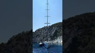 of the most beautiful sailing yachts we’ve seen the 597m SARISSA ️️ sailinglife greece [upl. by Wivestad]