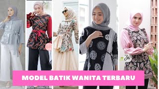 25 Model Baju Batik Wanita Terbaru 2022 [upl. by Sutsuj]