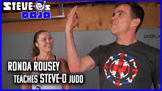 Ronda Rousey Teaches SteveO Judo  Rondas Dojo [upl. by Ferde]