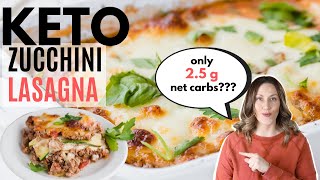 NOT WATERY Keto Zucchini Lasagna Recipe [upl. by Aicert]