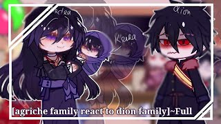 Agriche family react to Dion familyShip11 Manhwa Crossover Gacha Club Repost [upl. by Dor]