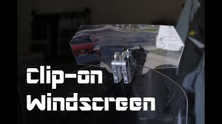 Motorcycle Adjustable Clipon Windscreen [upl. by Marguerie]