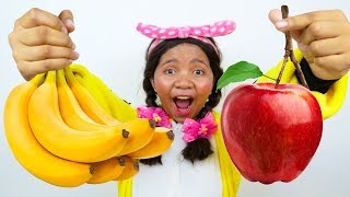 Apples and Bananas Song Nursery Rhymes for Kids [upl. by Sordnaxela244]