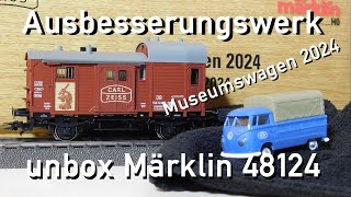 Ausbesserungswerk H0 Märklin unbox 48124 Museumswagen 2024 [upl. by Pickford]