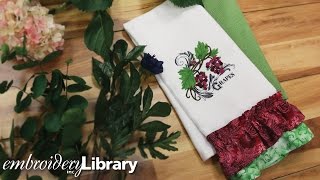 Embroidered Ruffle Towel [upl. by Ahsiadal8]