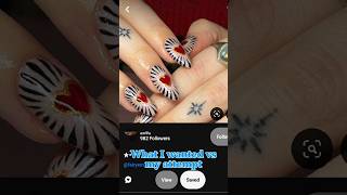 What I wanted vs My attempt pt 2 nails nailart gelnails [upl. by Ayiram]