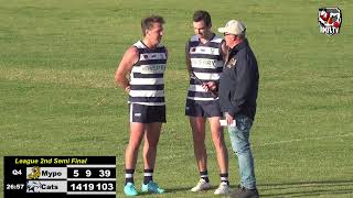 League 2nd Semi Final  Coorong Cats vs Mypolonga [upl. by Burnett]