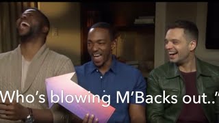 Anthony Mackie and Sebastian Stan Teasing Winston Duke MBaku For 1 Minute [upl. by Revert]