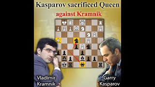 Kasparov sacrificed queen against Kramnik  Kramnik vs Kasparov 1994 [upl. by Libby765]