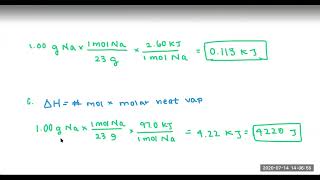 The molar heat of fusion of sodium metal is 2 60 kJmolwhereas its heat of vaporization is 97 0 kJmo [upl. by Notxed]