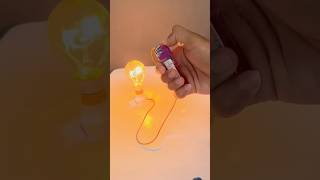 Lighter to Bulb 💡😧 experiment science scienceexperiment lifehacks outofmind shorts project [upl. by Ailimat]