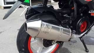 Baotian 125 Gy6  Exhaust sound akrapovic [upl. by Burd]