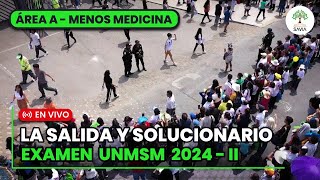 🔴 SOLUCIONARIO Examen de Admisión UNMSM 2024  II​ 🌳 Área A  Menos Medicina Humana  LA SALIDA🔥 [upl. by Goetz]